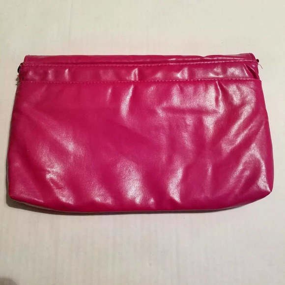 Vintage Pink Leather Envelope Clutch - Picture 2 of 6